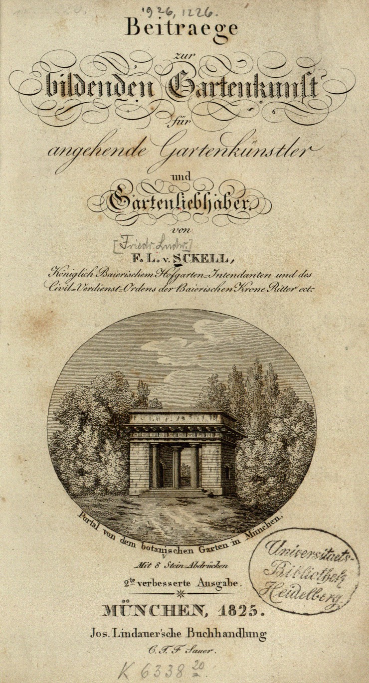 Friedrich Ludwig von Sckell, Beiträge zur bildenden Gartenkunst, 1825, München, Universitätsbibliothek Heidelberg, Seite 76a