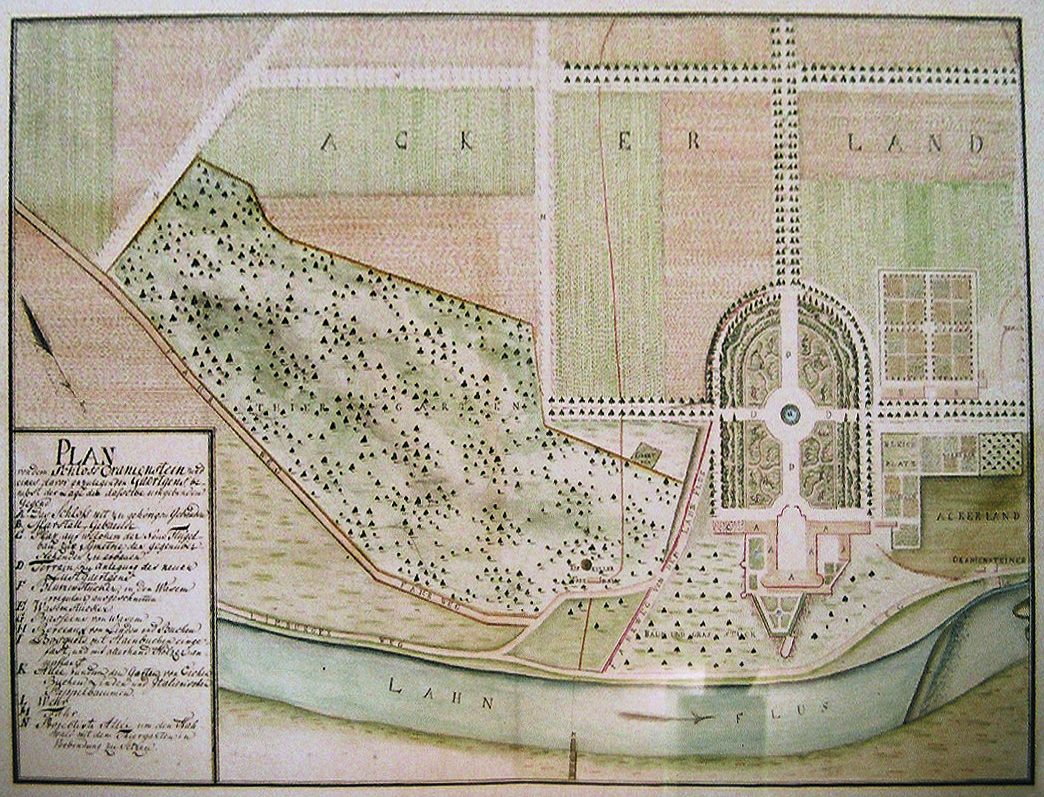 Plan Schloss Oranienstein, 1790, Museum Nassau-Oranien, Inv.-Nr. C20-F10
