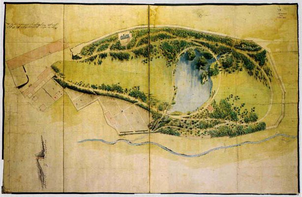Seegarten Amorbach, Friedrich Ludwig von Sckell, Plan vom Park, 1803, Greenhorn, Foto: © Wikipedia