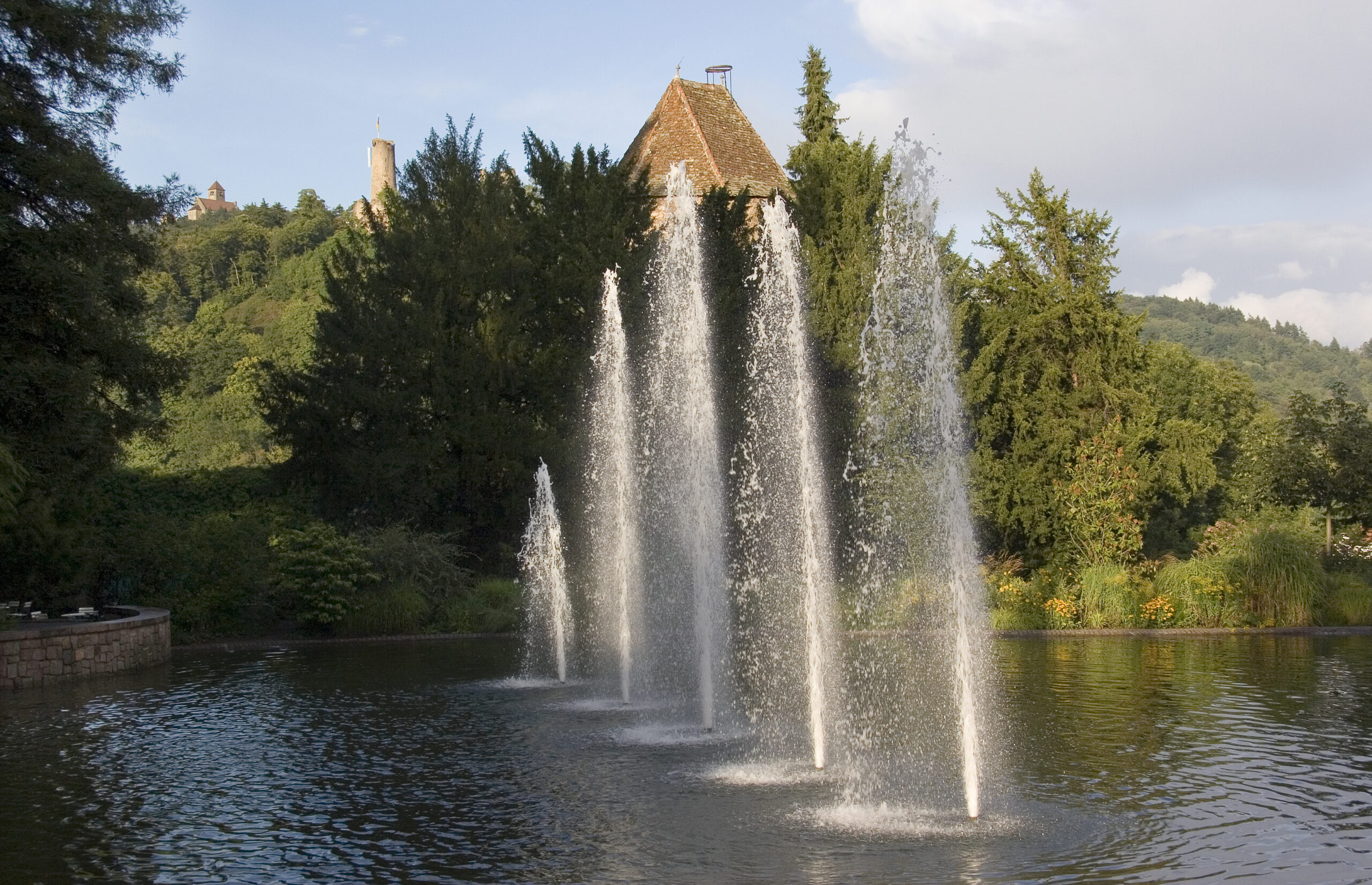 Schlosspark Weinheim, Blick auf den Teich, Foto: © Claus Borgenheimer, 2006  
